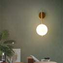 GobekUsa Gold LED Glass Ball Wall Lamp: American Style Aisle Sconce for Bedroom, Study, and Corridor