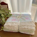 GobekUsa Lace Romantic Comforter Set - Full Twin Double Size Bed Linens