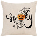 GobekUsa Halloween Linen Cushion Cover for Living Room Decor and Sofa - Trick or Treat