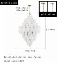 GobekUsa Big White Glass Ceiling Pendant Lights for Home Decor Hanging Lamp