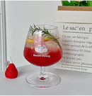 GobekUsa Kawaii Rabbit Glass Goblet: Cute Juice Cup for Girls