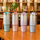 GobekUsa Coffee Cup Thermos with Straw - Hot Drink Heat Preservation Mug