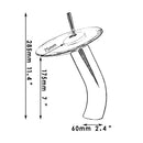 GobekUsa Glass Rocker Handle Basin Faucet, Waterfall Mixer Taps, Chrome Finish