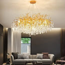 GobekUsa Gold Crystal Tree Branch Chandelier for Dining Living Room Bedroom Decor