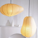 GobekUsa Japanese Rice Paper LED Pendant Lamp for Living Room Dining Cafe