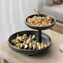 GobekUsa Double-Layer Coffee Table Tray: Stylish Storage Box for Cosmetics, Keys, and Decor