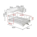 GobekUsa Double-layer Dish Drying Rack Kitchen Sink Organizer Drainboard Storage