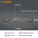 GobekUsa LED Glass Pendant Chandelier for Living Room Dining Bedroom Cafe