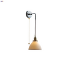 GobekUsa Ceramic LED Wall Sconce Pull Chain Switch Mirror Light Fixture