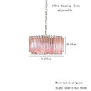 GobekUsa 2025 Pink Glass Chandelier: Classic Kitchen & Living Room Lighting