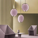 GobekUsa Clear Pink Glass Horo Pendant Light LED for Loft Bar Art Deco Kitchen