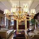 GobekUsa Copper Villa Chandelier Retro Staircase Lighting Home Decor