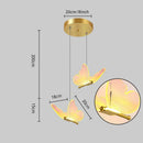 GobekUsa Butterfly LED Chandelier for Duplex Villa Living Room Romantic Wedding Decor