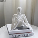 GobekUsa Abstract Figures Sculpture Decor: Resin Desk Statue Ornament for Room Aesthetics