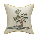 GobekUsa Chinese Ancient Art Chinoiserie Landscape Embroidered Lumbar Pillow Cover