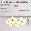 GobekUsa Gold LED Chandelier, Modern Pendant Light for Living Room, Kitchen, Bedroom, Dining Room