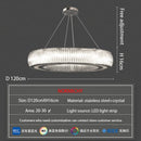 GobekUsa Crystal LED Ceiling Pendant Chandelier for Modern Luxury Living Room Décor