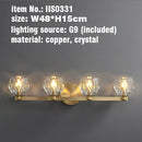 GobekUsa Gold Solid Copper Crystal Vanity Light Fixtures for Bathroom and Bedroom