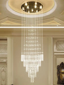 GobekUsa Crystal Chandelier: Modern Nordic LED Pendant Light for Kitchen Living Room Staircase