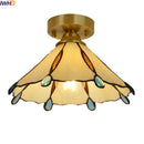 GobekUsa Glass Copper LED Ceiling Light - Nordic Home Lighting Fixture