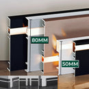 GobekUsa LED Skirting Aluminum Profiles: Brushed Gold/Black, Conner Baseboard, Diffuser, Stair, Floor, Wall Decor