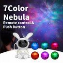 GobekUsa Galaxy Bunny Astronaut Projector: Moon and Star Night Light for Children