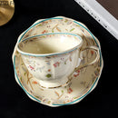 GobekUsa Elegant Floral Ceramic Cup & Saucer Set for Dining Table and Coffee Mug