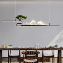 GobekUsa Acrylic Mountain Peak Pendant Lights for Chinese Living Room Study Zen Restaurant