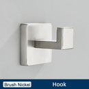GobekUsa Brushed Gold Stainless Steel Bathroom Accessories Set: Toilet Wall Towel Bar, Paper Holder, Hook
