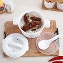 GobekUsa 6-in-1 Cooking Pot for Microwave Steaming, Rice, Pasta, Soup, and Vegetables