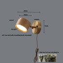 GobekUsa LED Wood Base Wall Sconce Modern Art Light Fixture for Living Room & Bathroom