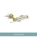 GobekUsa Gold Hardware Set: Towel Bar, Toilet Paper Holder, Robe Hook, Cup Hanger
