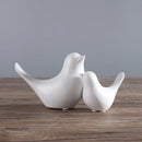 GobekUsa Bird Figurine Set Nordic Ceramic Black White Table Sculptural Ornament