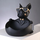 GobekUsa Bulldog Storage Box: Creative Cool Dog Figurine Resin Craft Sculpture Home Decor Gift