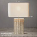 GobekUsa Large Brown Stone Fabric Table Lamp for Home Decoration in Living Room or Bedroom
