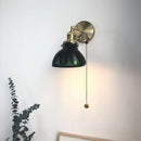 GobekUsa Green Glass Copper LED Wall Lamp Sconce Modern Nordic Design