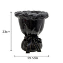 GobekUsa Ceramic Vase with Artificial Flowers Bouquet for Desk and Room Decoration