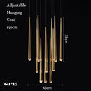 GobekUsa Gold Copper Chandelier for Living Room, Staircase, Foyer, Dining Room, Cafe, Bar