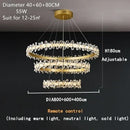 GobekUsa Crystal LED Chandelier for Luxury Lighting in Living Kitchen Room