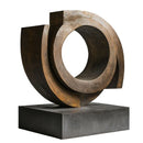 GobekUsa Golden Ring Abstract Resin Figurines, Home Decor, Geometric Design