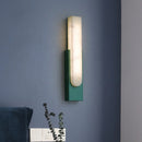GobekUsa Grey Marble LED Wall Sconce: Nordic Style Metal Bedside Lamp