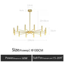 GobekUsa LED Chandelier: Modern Nordic Design for Living Room, Bedroom, Office, Study - Home Décor Lighting