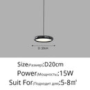 GobekUsa Black Finish LED Pendant Lights for Home Decoration Indoor Lighting