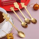 GobekUsa Christmas Coffee Spoons Gift Box - Stainless Steel Festive Cutlery Spoon Set