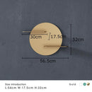 GobekUsa Gold Metal Round Wall Storage Shelf with Hooks