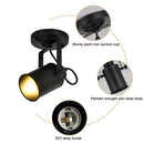 GobekUsa Black Wrought Iron Spotlight Accent Lamp - Adjustable Flush Mount Lighting