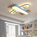 GobekUsa Kids Airplane Pendant Lights Wood Metal Sconces Nursery School LED
