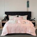 GobekUsa Embroidered Butterfly Flowers Patchwork Bedding Set