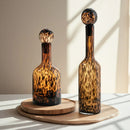 GobekUsa Leopard Print Glass Vase: Stylish Terrarium & Home Decor Accessory