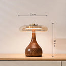 GobekUsa Andi Walnut Table Lamp for Living Room Bedroom Study Hotel Creative French Style